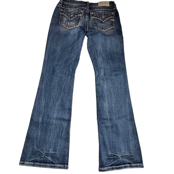Miss Me Denim Jeans Women SZ 26X28 Plus Blue Low Rise Bootcut - Picture 4 of 13